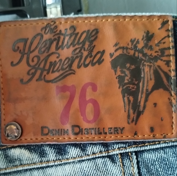 Super Distressed The Heritage by America Jeans sz 38 x 34 - Picture 14 of 16